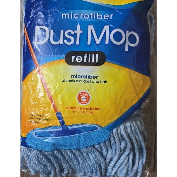 O Cedar Dust Mop Head Refill EVERY WHICH WAY Blue Microfiber New - Picture 2 of 3